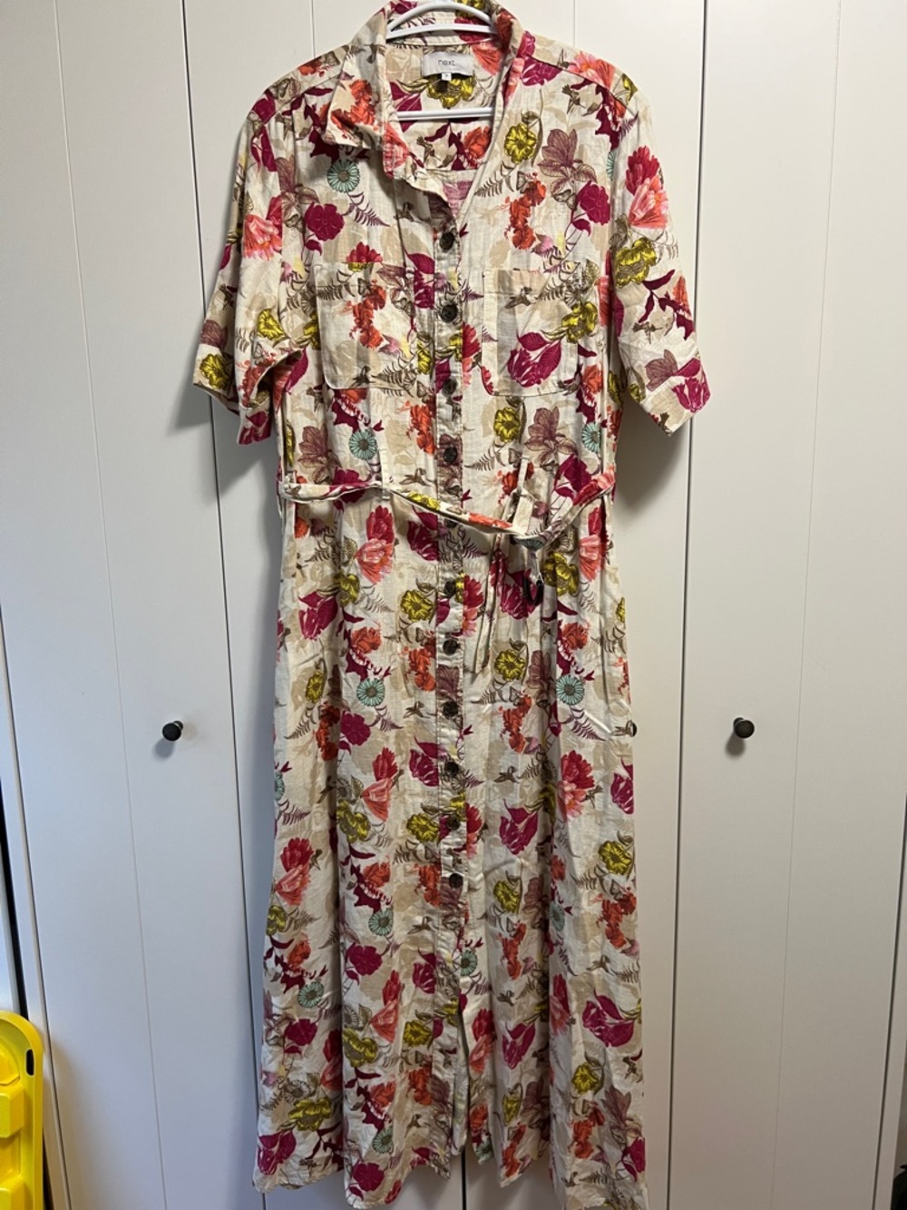 Next Uk NWOT Linen Viscose Maxi Dress size US L/xL